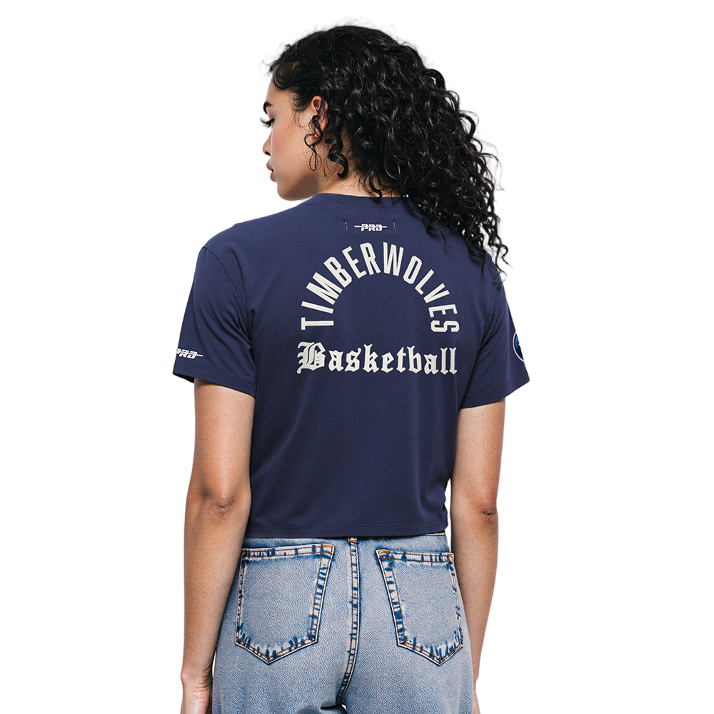 NBA MINNESOTA TIMBERWOLVES MODERN ORIGINALS WOMEN'S SJ BOXY TEE (MIDNIGHT NAVY)