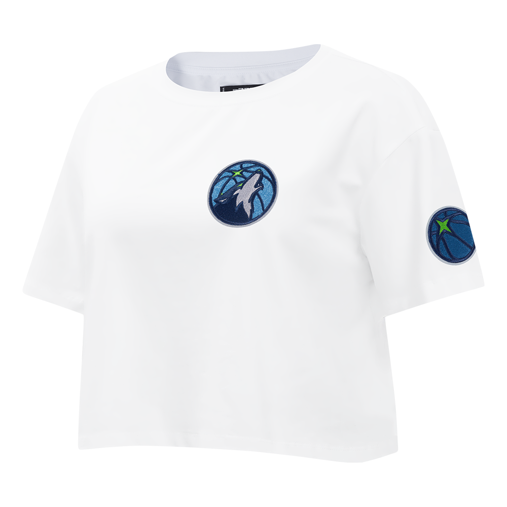 NBA MINNESOTA TIMBERWOLVES CLASSIC WOMEN'S SJ BOXY TEE (WHITE)