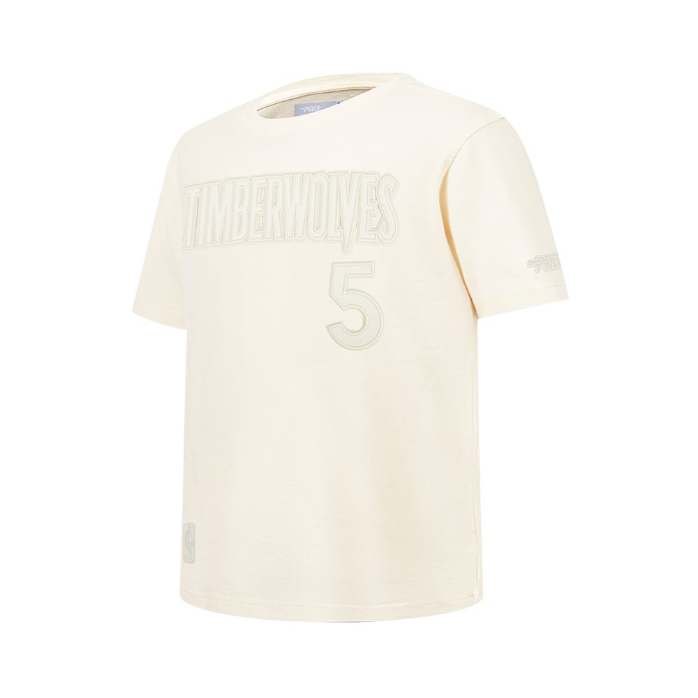 NBA MINNESOTA TIMBERWOLVES ANTHONY EDWARDS #5 NEUTRAL PNN BIG BOY'S SS TEE (EGGSHELL)