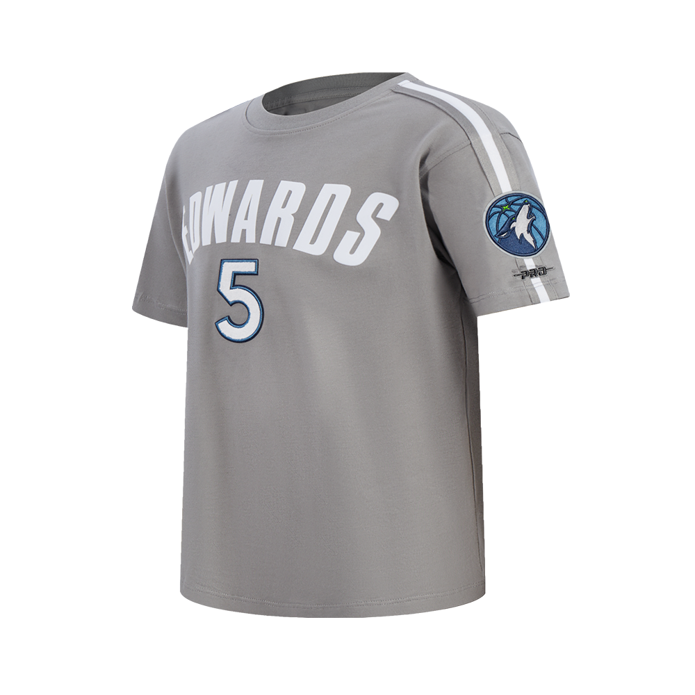 NBA MINNESOTA TIMBERWOLVES ANTHONY EDWARDS #5 CLASSIC PNN BIG BOY'S SS (GRAY)