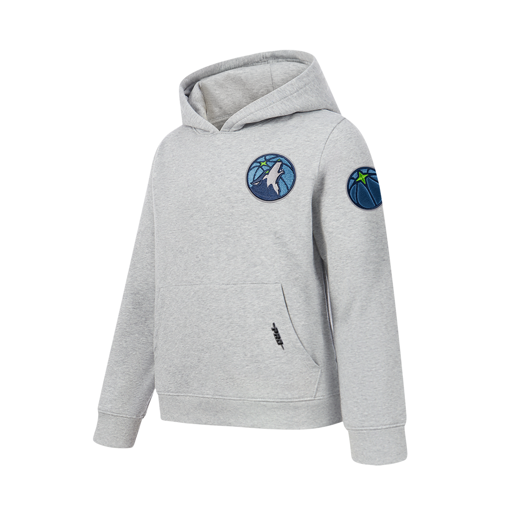 NBA MINNESOTA TIMBERWOLVES CLASSIC BIG BOYS FLC PO HOODIE (HEATHER GREY)