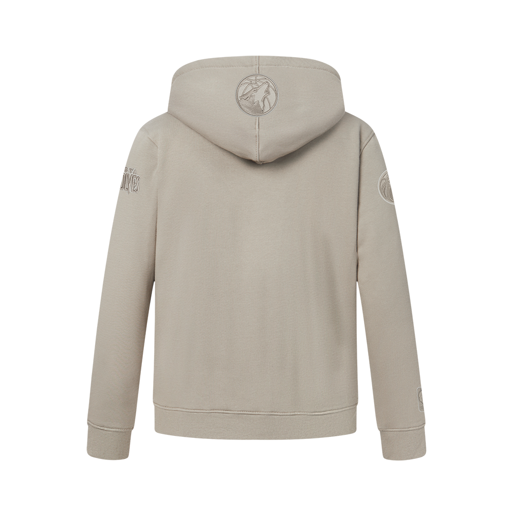 NBA MINNESOTA TIMBERWOLVES NEUTRAL BIG BOYS FLC PO HOODIE (TAUPE)