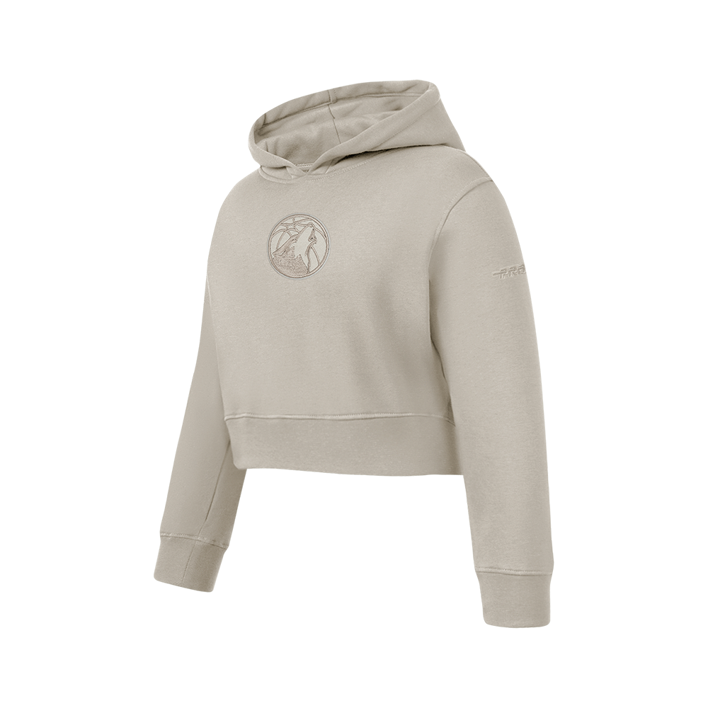 NBA MINNESOTA TIMBERWOLVES NEUTRAL BIG GIRLS FLC PO HOODIE (TAUPE)