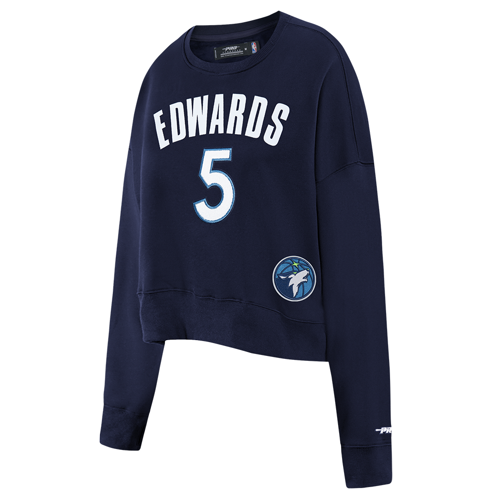 NBA MINNESOTA TIMBERWOLVES ANTHONY EDWARDS #5 CLASSIC PNN WOMEN'S FLC (MIDNIGHT NAVY)