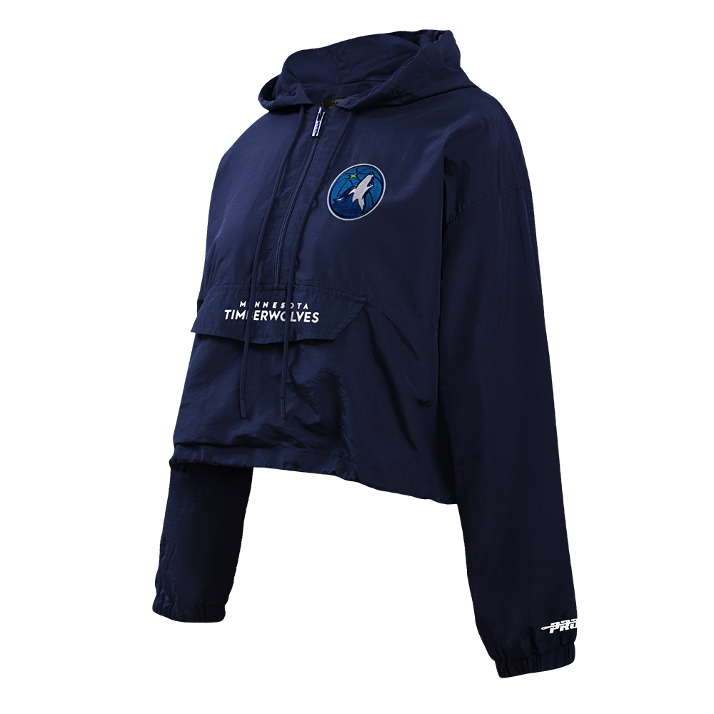 NBA MINNESOTA TIMBERWOLVES CLASSIC WIND WOVEN WOMEN'S 1/2 JACKET (MIDNIGHT NAVY)