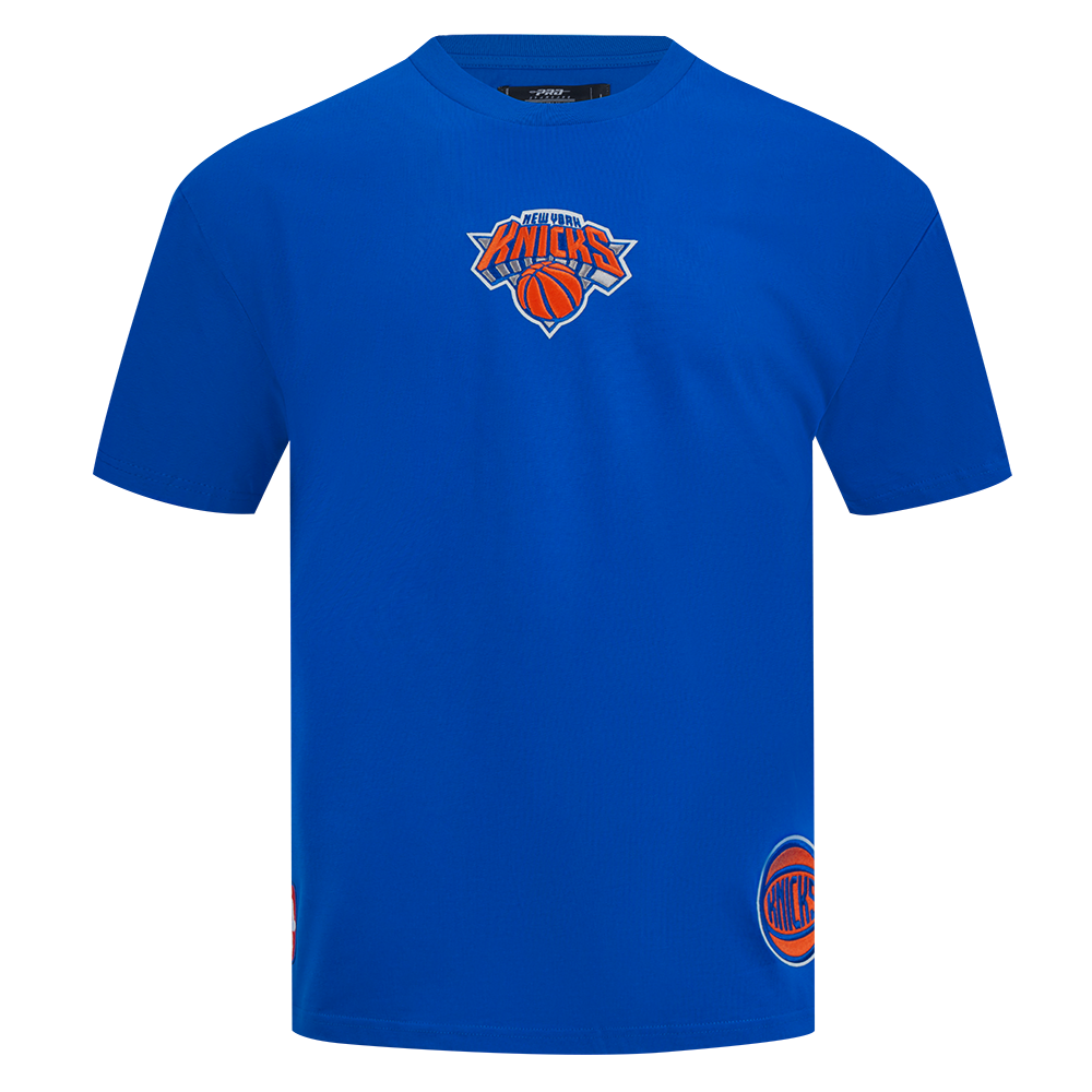 NBA NEW YORK KNICKS WINGSPAN MEN'S CJ DROP SHOULDER TEE (ROYAL BLUE)