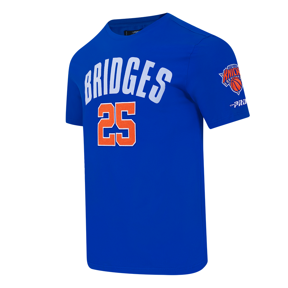NBA NEW YORK KNICKS MIKAL BRIDGES #25 CLASSIC PNN MEN'S SJ TEE (ROYAL BLUE)