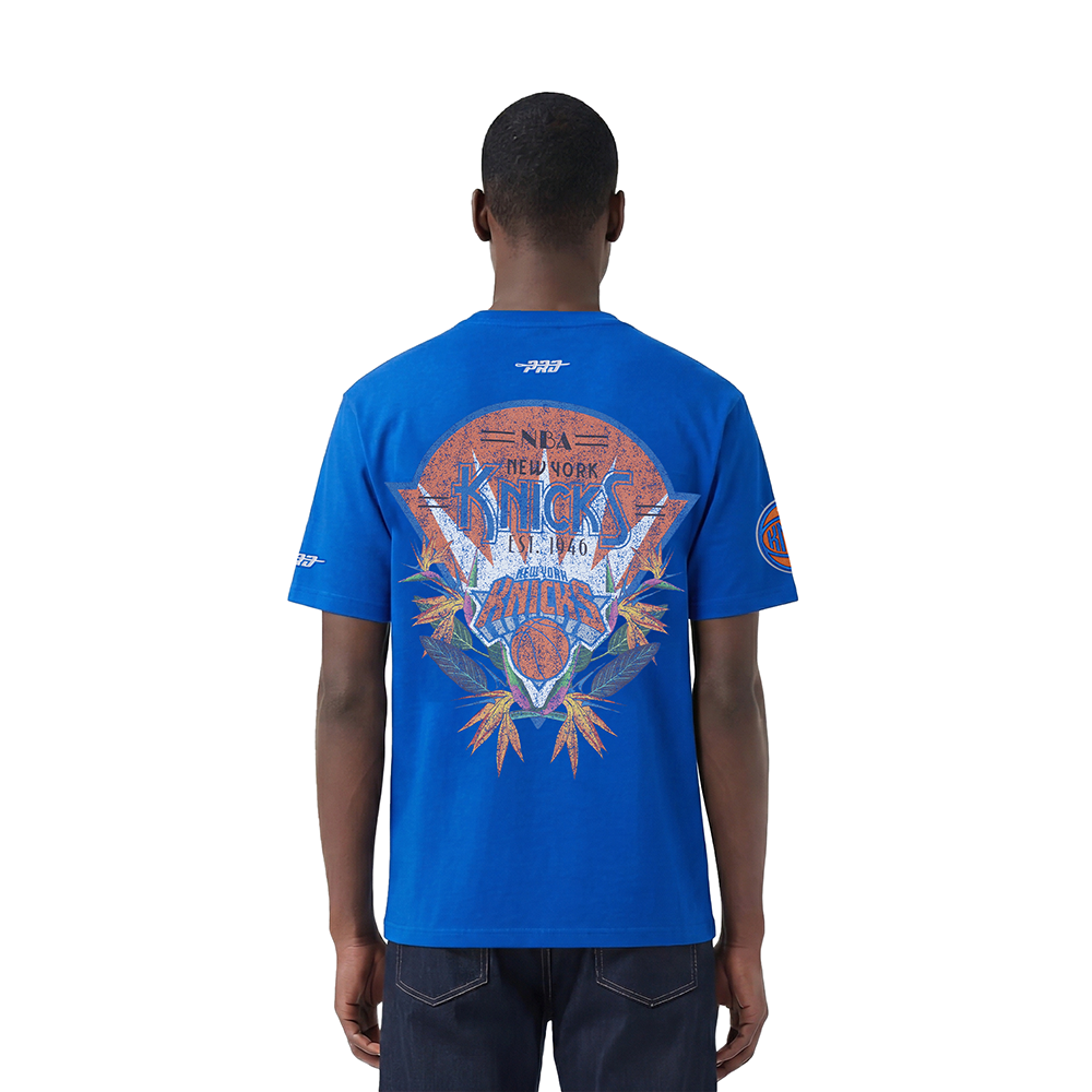 NBA NEW YORK KNICKS PARADISE MEN'S S/S TEE (ROYAL BLUE)