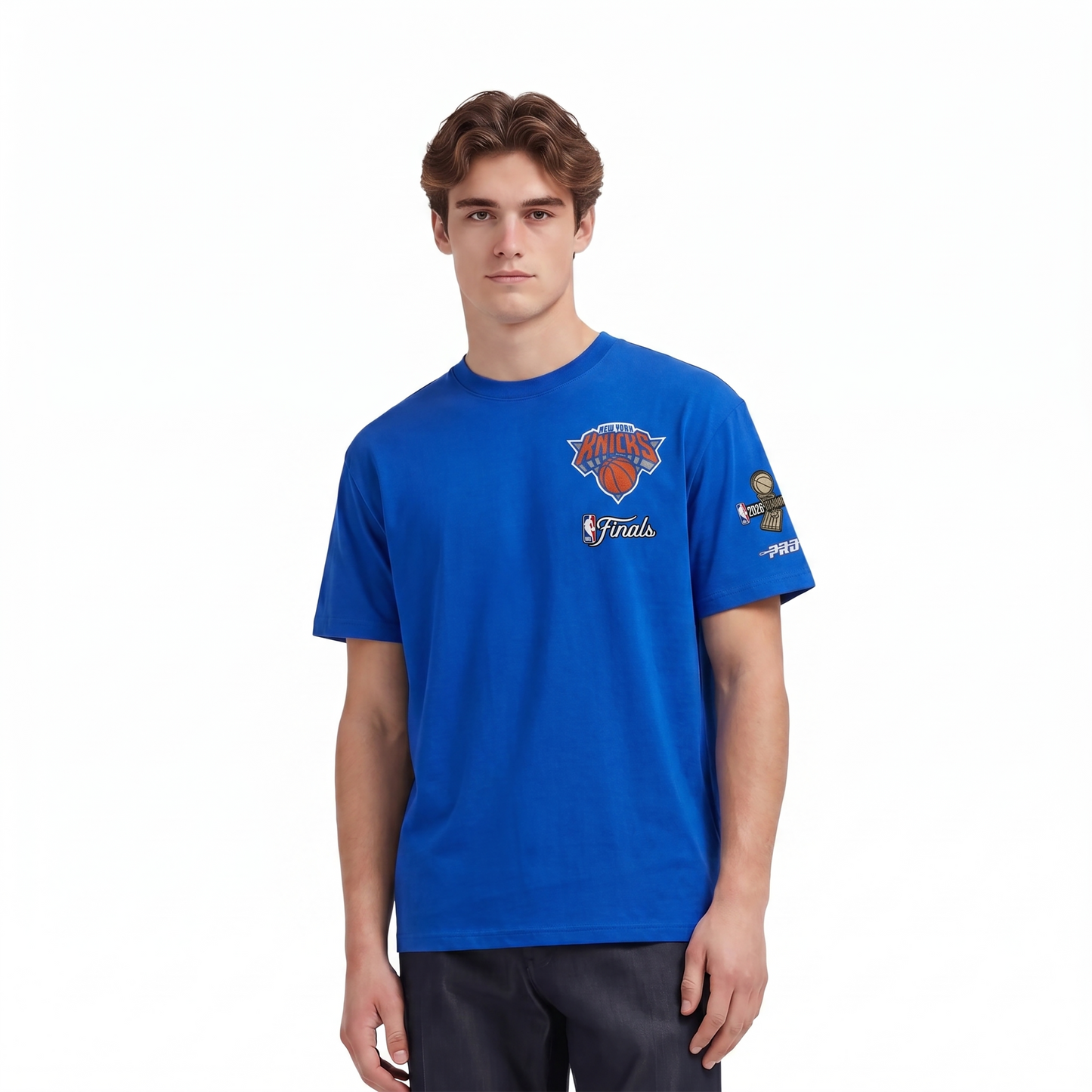 NBA NEW YORK KNICKS  MEN'S S/S TEE (ROYAL BLUE)