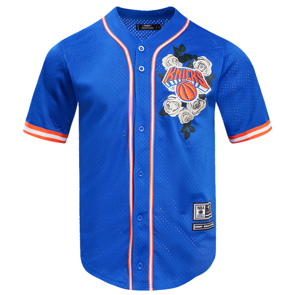 Men's New York Knicks Pro Standard Blue Capsule Baseball Button-Up Shirt