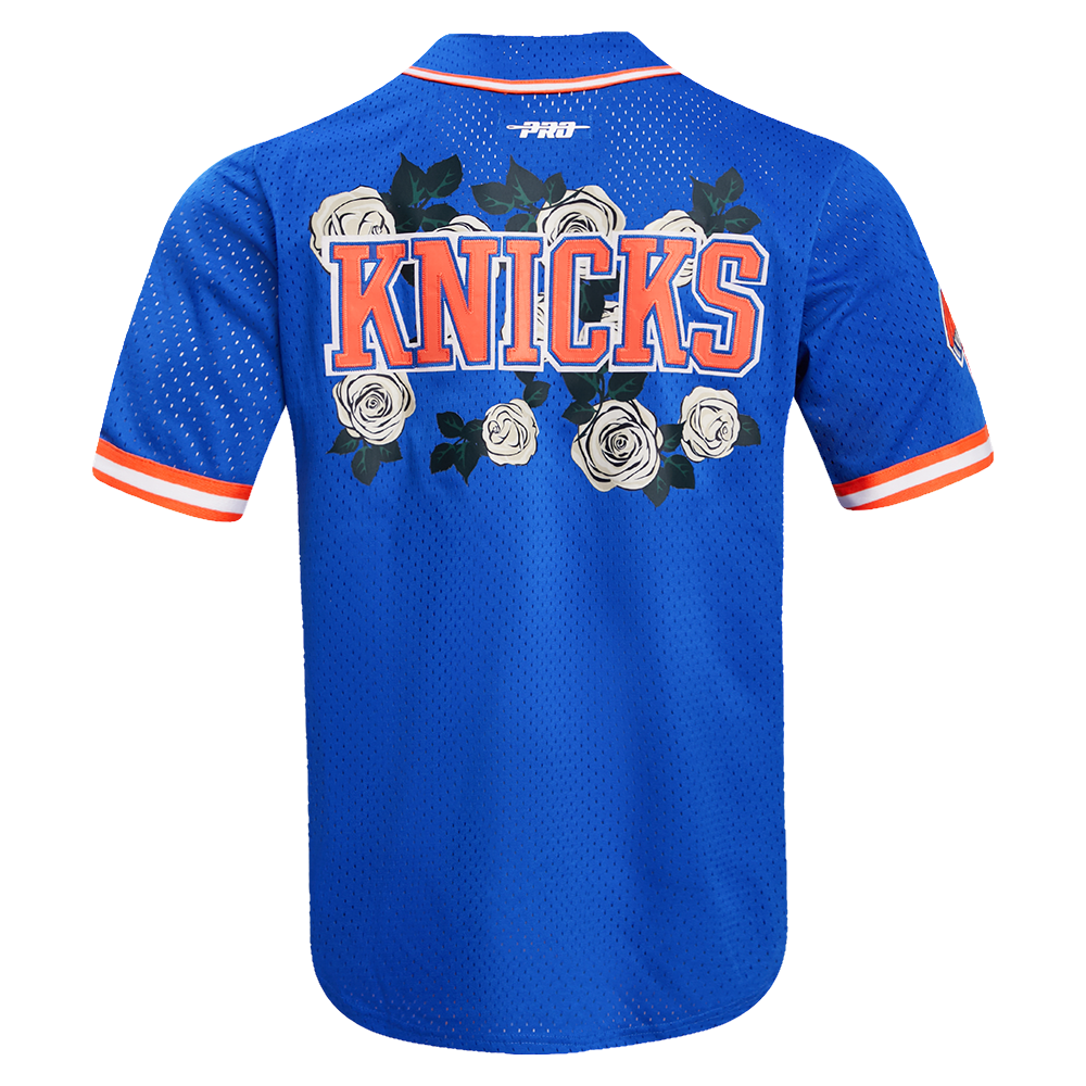 Men's New York Knicks Pro Standard Blue Capsule Baseball Button-Up Shirt