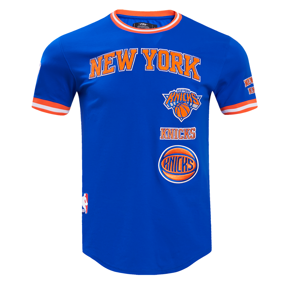 NBA NEW YORK KNICKS RETRO CLASSIC MEN'S TEE (ROYAL BLUE/ORANGE)