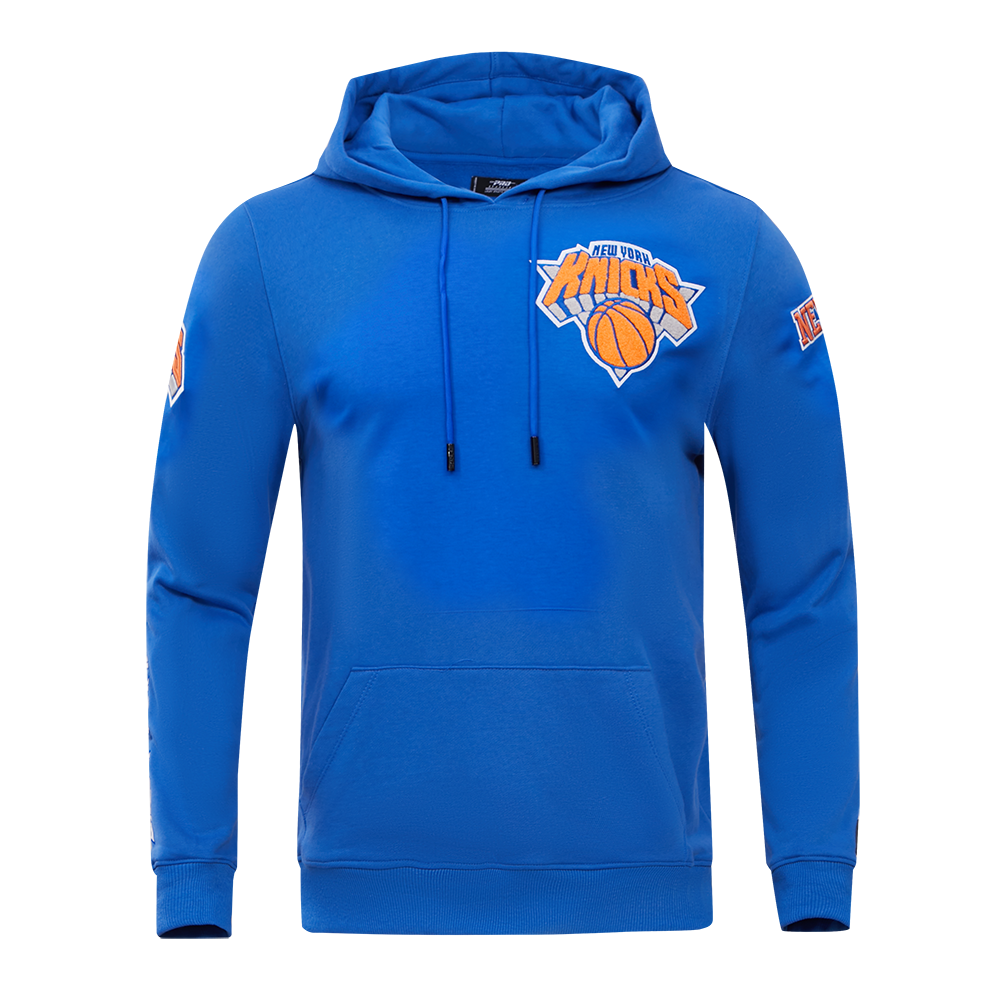 NBA NEW YORK KNICKS CLASSIC CHENILLE MEN'S PO HOODIE (ROYAL BLUE) – Pro  Standard