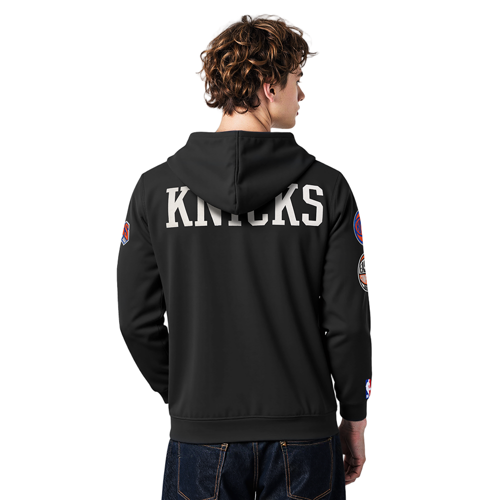 NEW YORK KNICKS MODERN ORIGINALS MEN'S FLC PO HOODIE (BLACK)