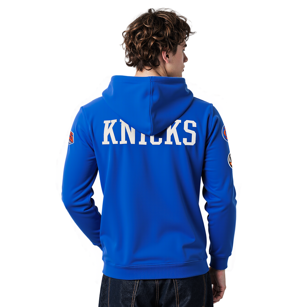 NEW YORK KNICKS MODERN ORIGINALS MEN'S FLC PO HOODIE (ROYAL BLUE)