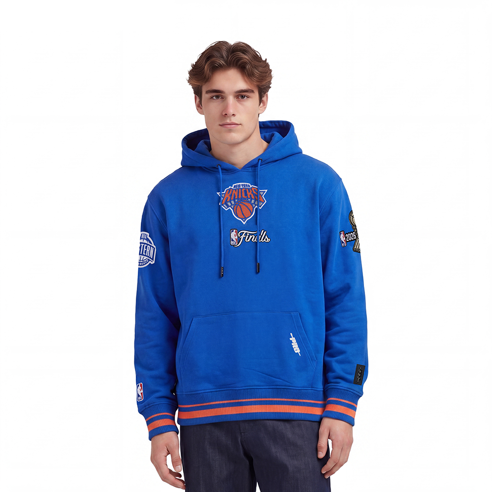 NEW YORK KINCKS 2026 NBA CHAMPIONSHIP  MEN'S PULL OVER HOODIE (ROYAL/ORANGE/ROYAL)