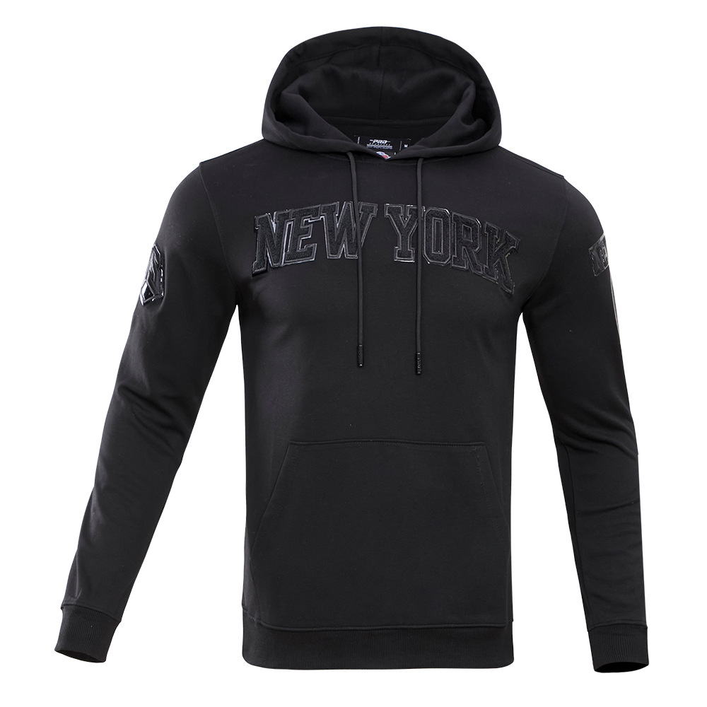 NBA NEW YORK KNICKS TRIPLE BLACK MEN S FZ PO HOODIE BLACK Pro Standard