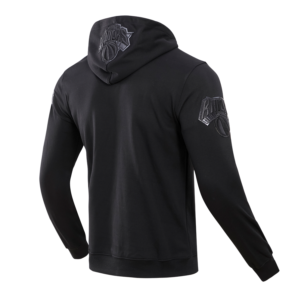 NBA NEW YORK KNICKS TRIPLE BLACK MEN S FZ PO HOODIE BLACK Pro Standard