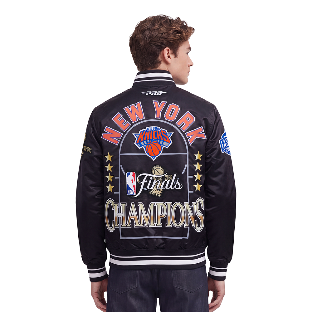 NEW YORK KINCKS 2026 NBA CHAMPIONSHIP MEN'S SATIN JACKET (BLACK)