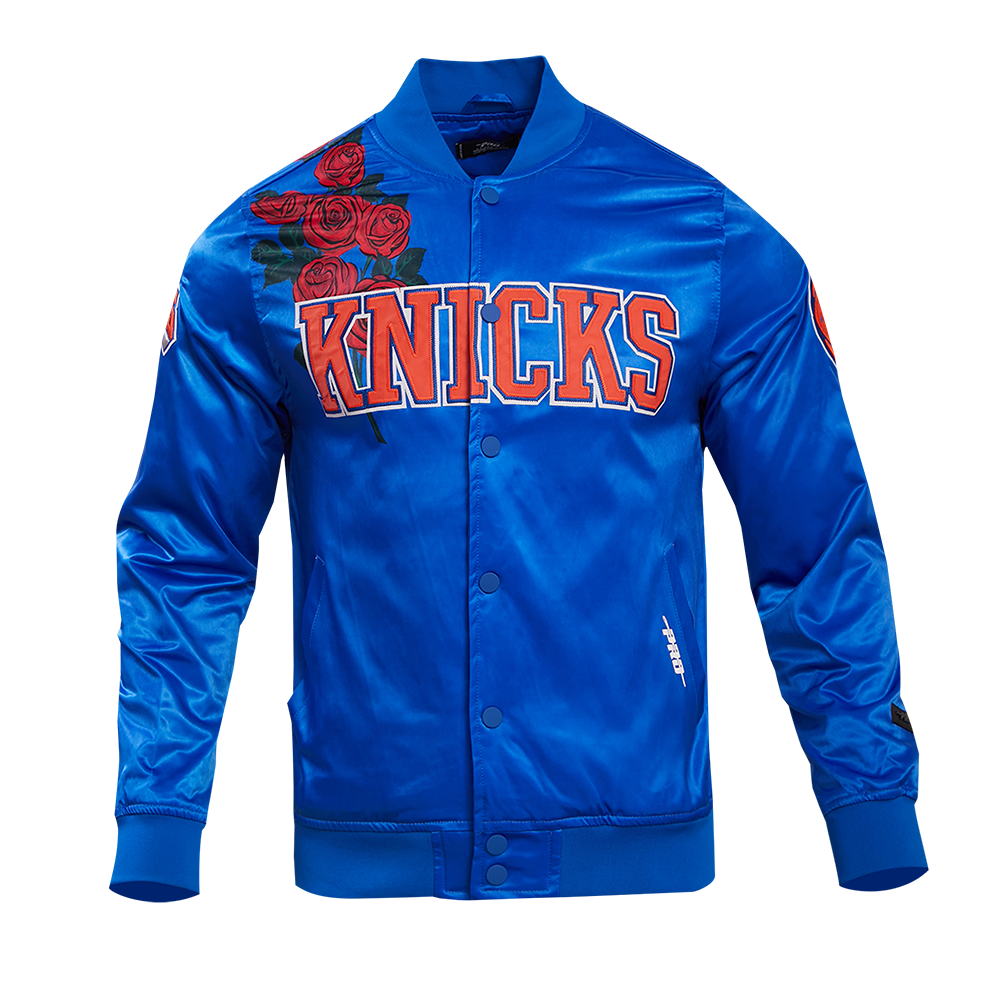 Women's New York Knicks Pro Standard Black City Scape Satin Full-Snap Jacket