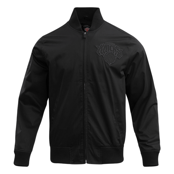 NBA NEW YORK KNICKS NEUTRAL MEN'S TWILL JACKET (BLACK)