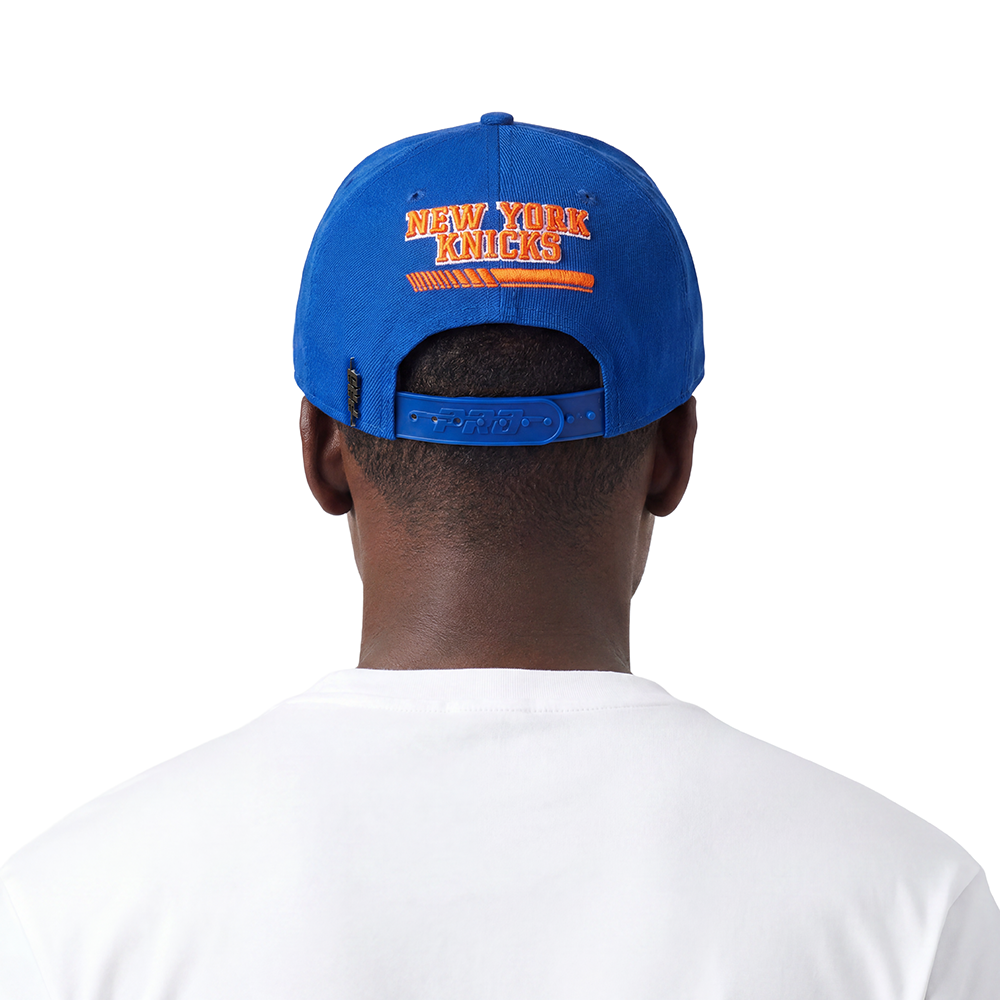 NBA NEW YORK KNICKS FAST LANE WOOL SNAPBACK HAT (ROYAL BLUE)