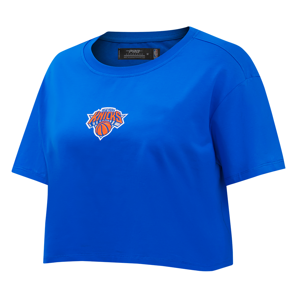 NBA NEWOMEN'S YORK KNICKS WINGSPAN WOMEN'S SJ BOXY TEE (ROYAL BLUE)