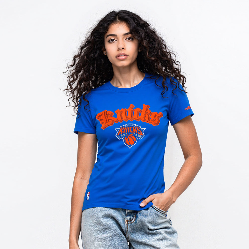 NBA NEW YORK KNICKS BEST OF WOMEN'S SS SLIM FIT TEE (ROYAL BLUE)