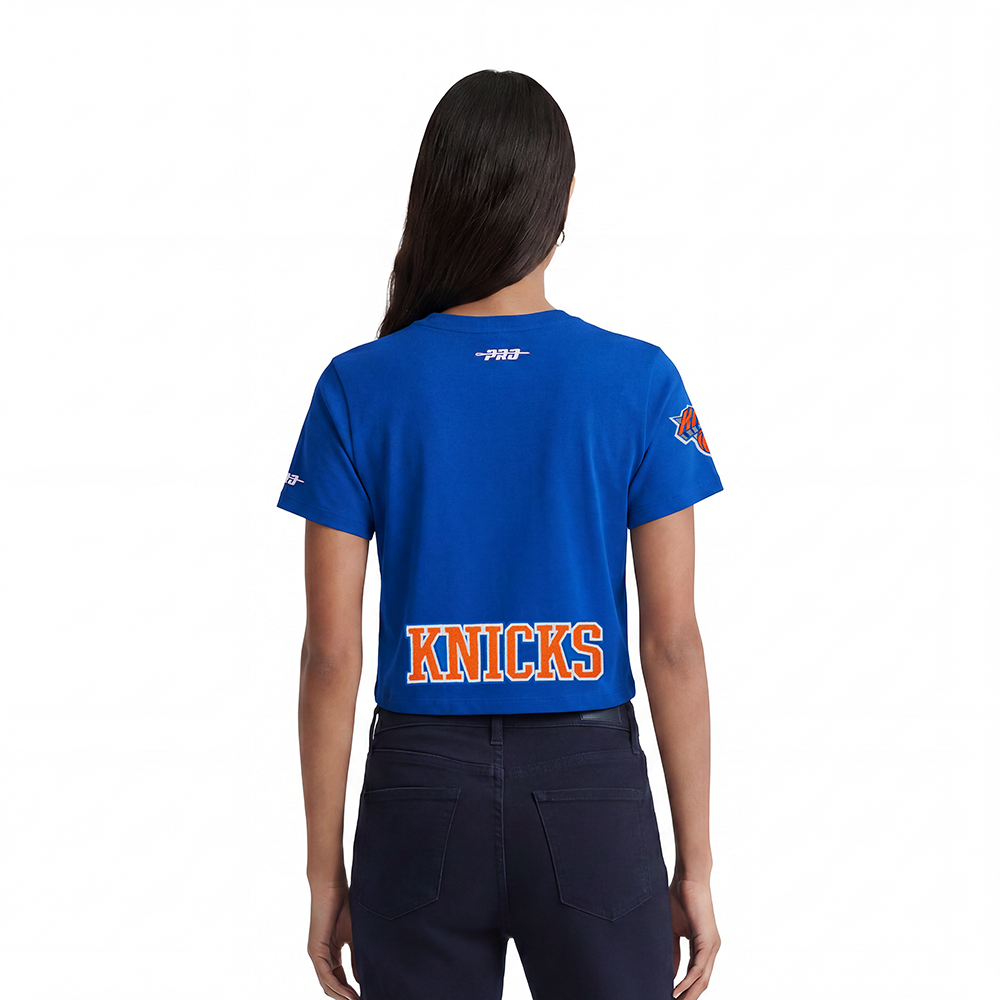 NBA NEW YORK KNICKS JALEN BRUNSON #11 CLASSIC PLAYER NAME AND NUMBER WOMEN'S SJ BOXY TEE