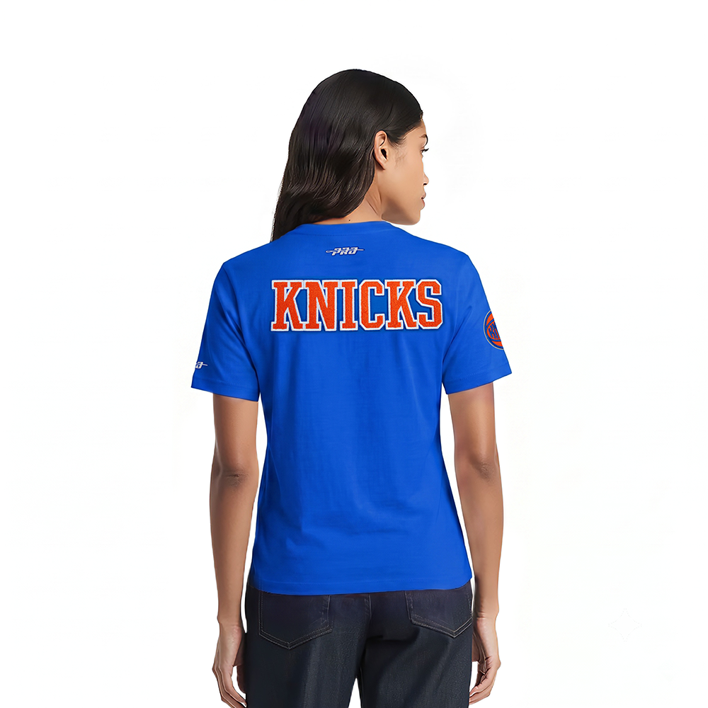 NBA NEW YORK KNICKS MIKAL BRIDGES #25 CLASSIC PLAYER NAME AND NUMBER WOMEN'S SJ SLIM FIT TEE