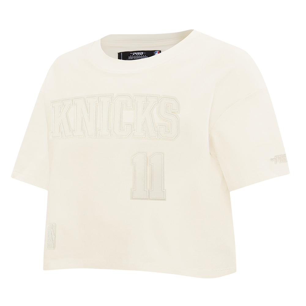 NBA NEW YORK KNICKS JALEN BRUNSON #11 NEUTRAL WOMEN'S SJ BOXY TEE (EGGSHELL)