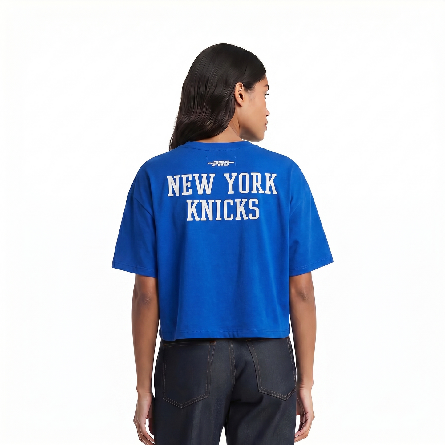 NBA NEW YORK KNICKS  WOMEN'S S/S BOXY TEE (ROYAL BLUE)