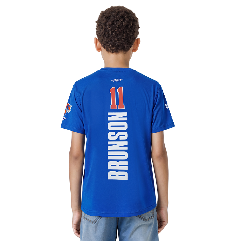 NBA NEW YORK KNICKS JALEN BRUNSON #11 CLASSIC PNN BIG BOY'S SS TEE (ROYAL BLUE)