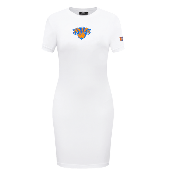 NBA NEW YORK KNICKS CLASSIC WOMEN'S BODYCON DRESS (WHITE)
