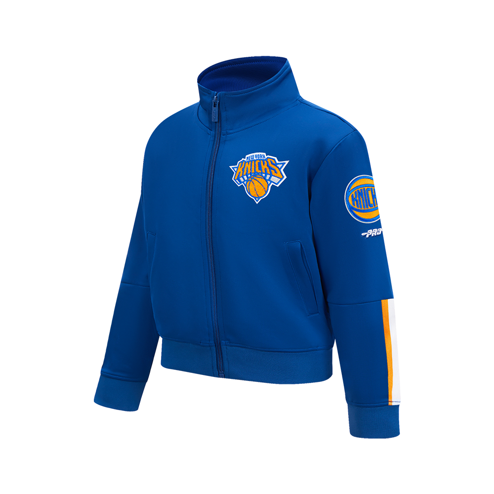 NBA NEW YORK KNICKS CLASSIC BIG BOYS TRACK JACKET (ROYAL BLUE/ORANGE)