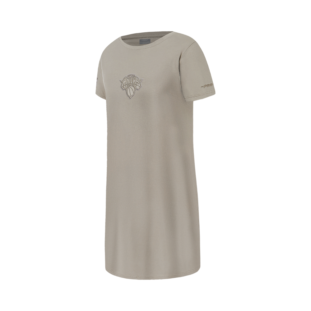 NBA NEW YORK KNICKS NEUTRAL BIG GIRLS TEE DRESS (TAUPE)