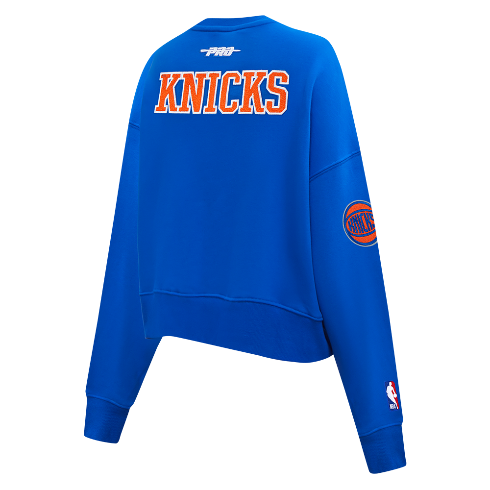 NBA NEW YORK KNICKS MIKAL BRIDGES #25 CLASSIC PLAYER NAME AND NUMBER WOMEN'S FLC CREWNECK