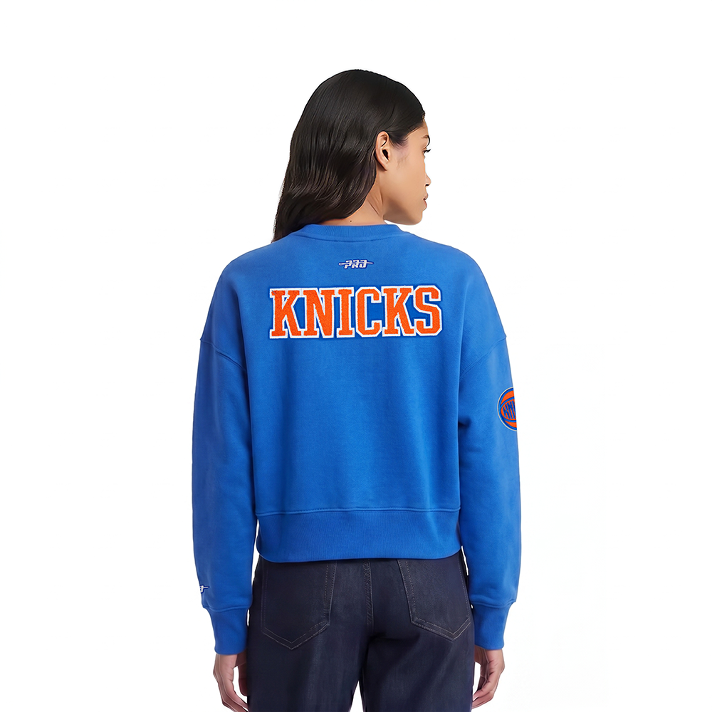 NBA NEW YORK KNICKS JALEN BRUNSON #11 CLASSIC PLAYER NAME AND NUMBER WOMEN'S FLC CREWNECK