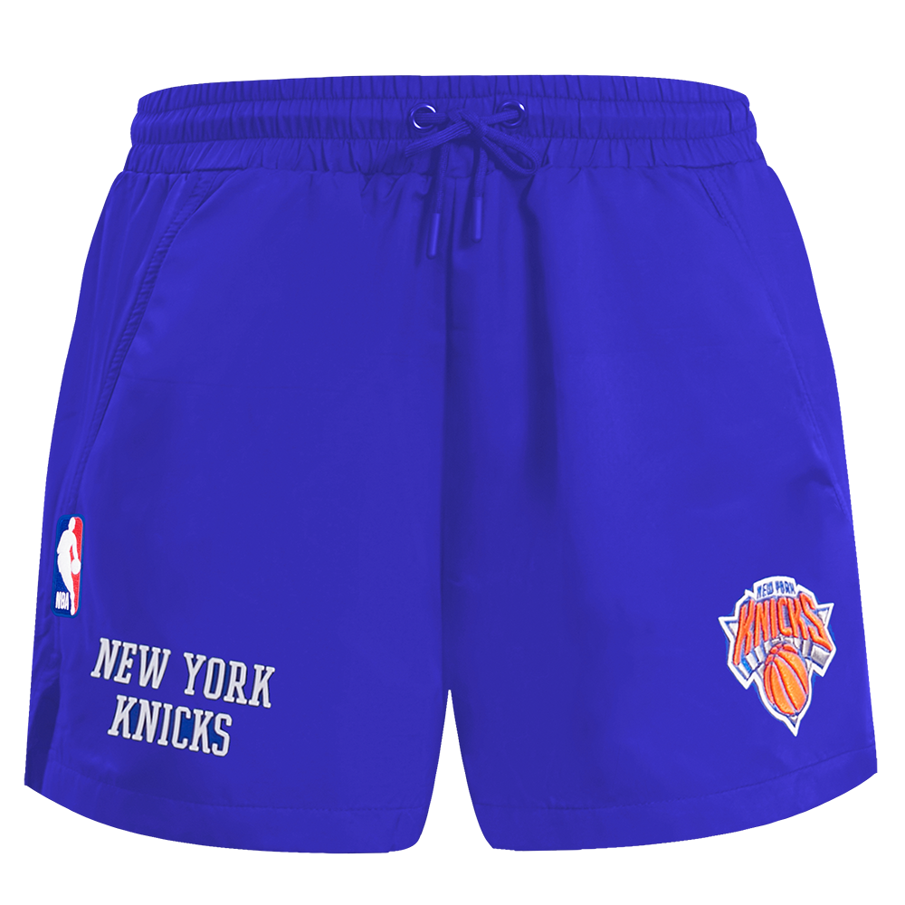 NBA NEW YORK KNICKS CLASSIC WIND WOVEN WOMEN'S SHORT (ROYAL BLUE)