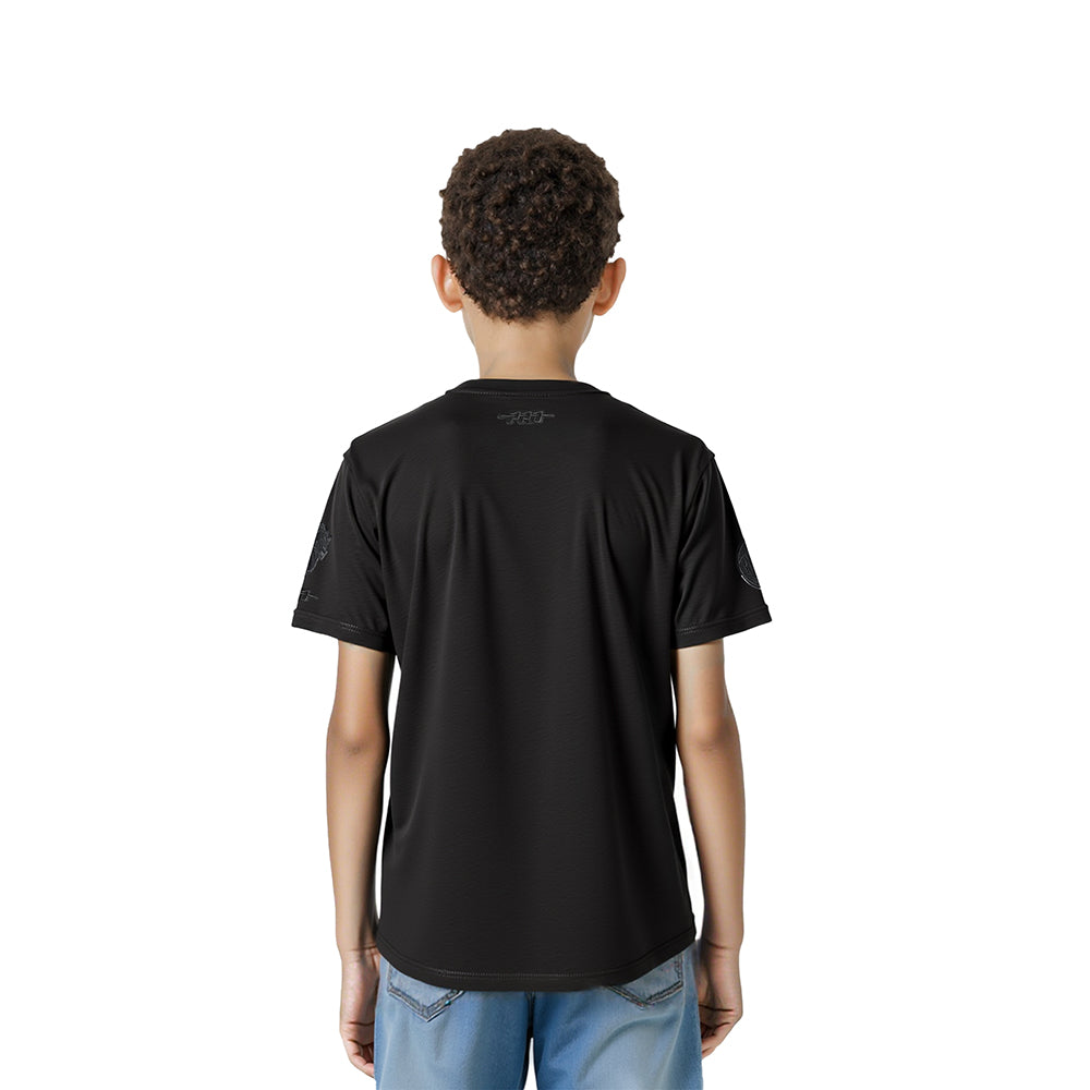 NBA NEW YORK KNICKS TRIPLE BLACK LITTLE BOYS SHORT SLEEVE TEE (BLACK)