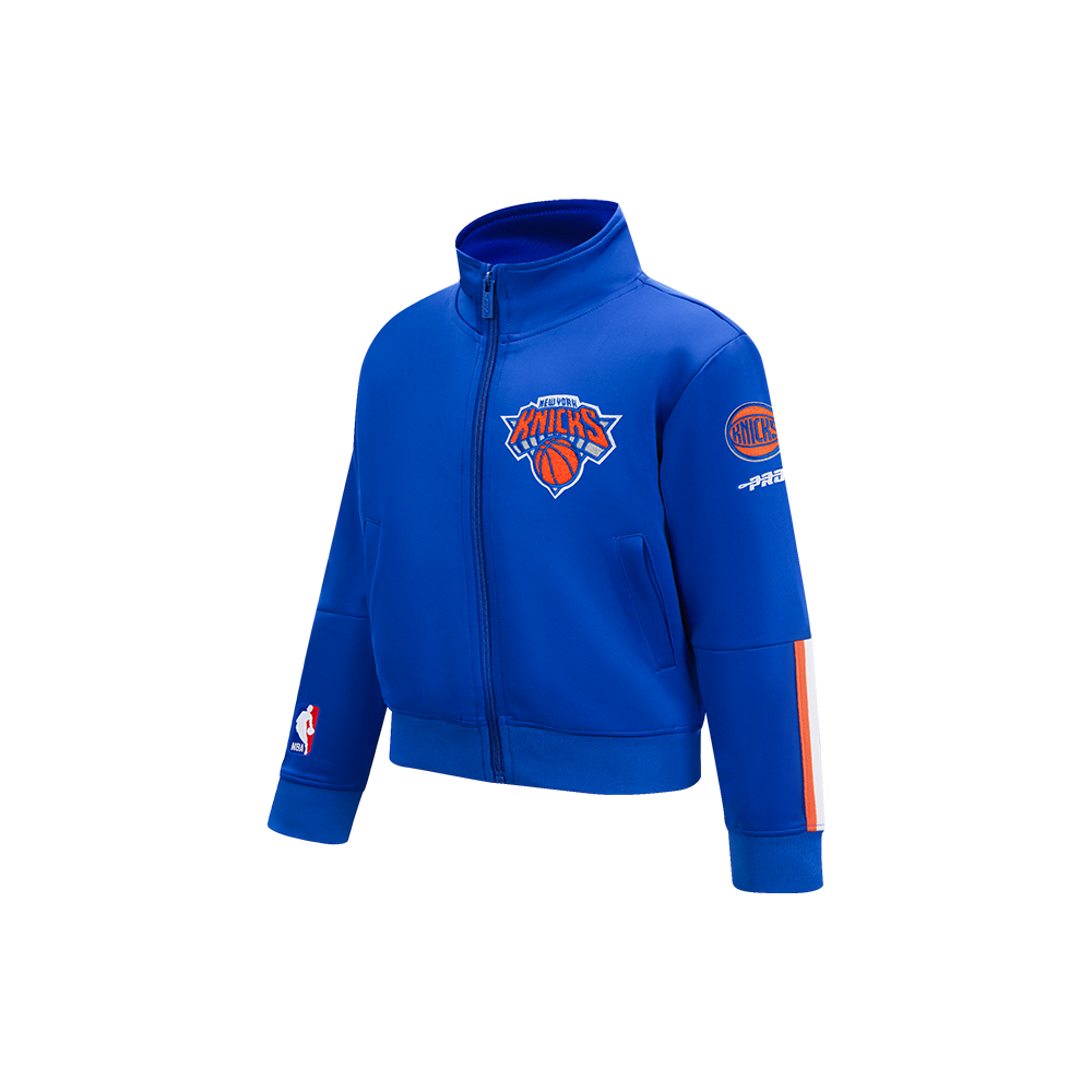 NBA NEW YORK KNICKS CLASSIC LITTLE BOYS TRACK JACKET (ROYAL BLUE/ORANGE)