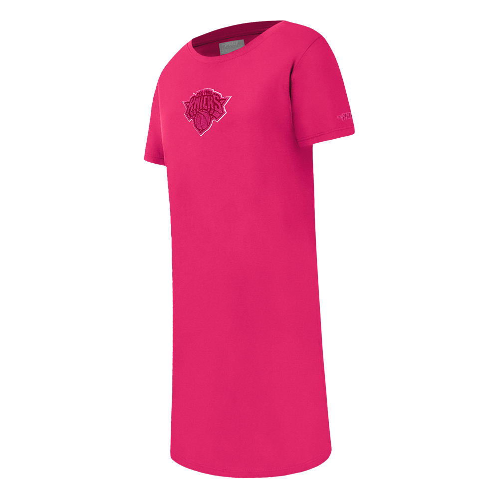 NBA NEW YORK KNICKS TRIPLE PINK LITTLE GIRL'S  TEE DRESS (BEETROOT PURPLE)