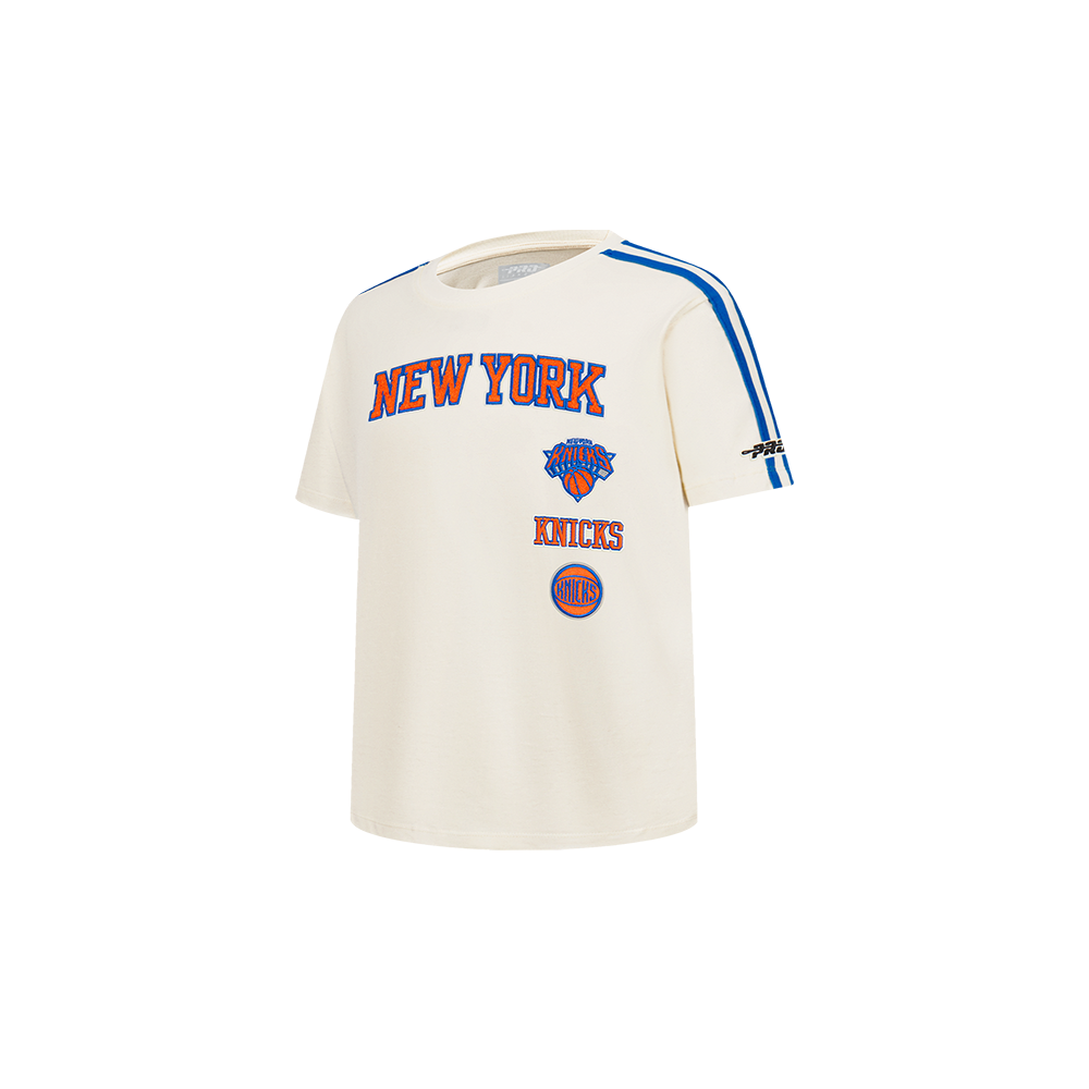 NBA NEW YORK KNICKS RETRO CLASSIC TODDLER BOYS SHORT SLEEVE TAPING TEE(EGGSHELL/ROYAL BLUE)
