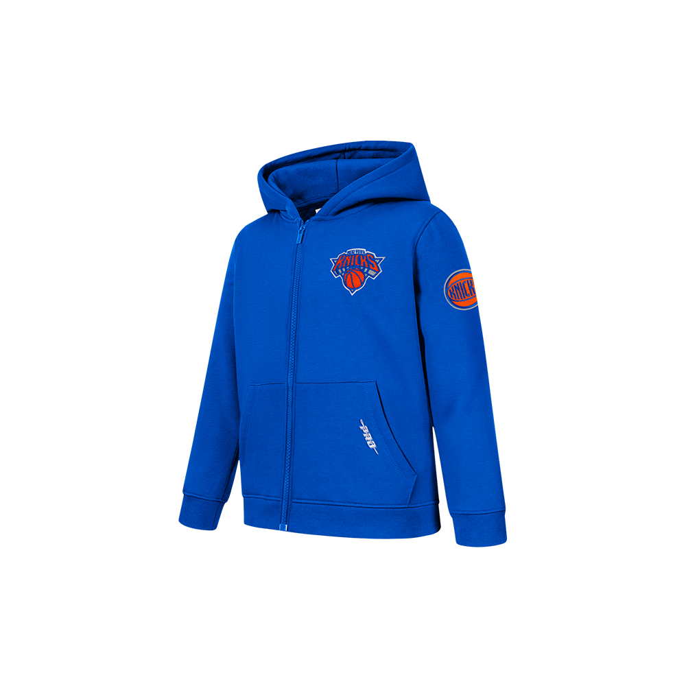 NBA NEW YORK KNICKS CLASSIC TODDLER BOYS FLC FZ HOODIE (ROYAL BLUE)
