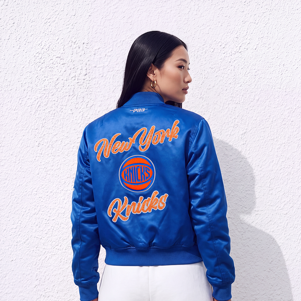 New York Knicks Team Crystalline satin jacket — back