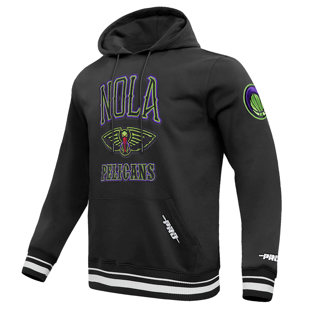 NBA NEW ORLEANS PELICANS CITY EDITION 25-26 MEN'S RIB FLC PO HOODIE (BLACK)