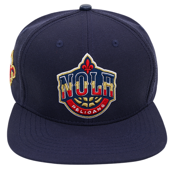 Men's Pro Standard Navy New Orleans Pelicans Old English Snapback Hat