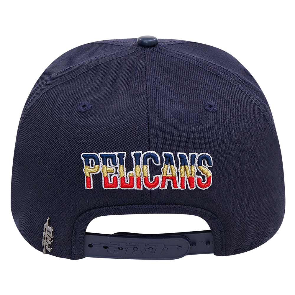 Men's Pro Standard Navy New Orleans Pelicans Old English Snapback Hat