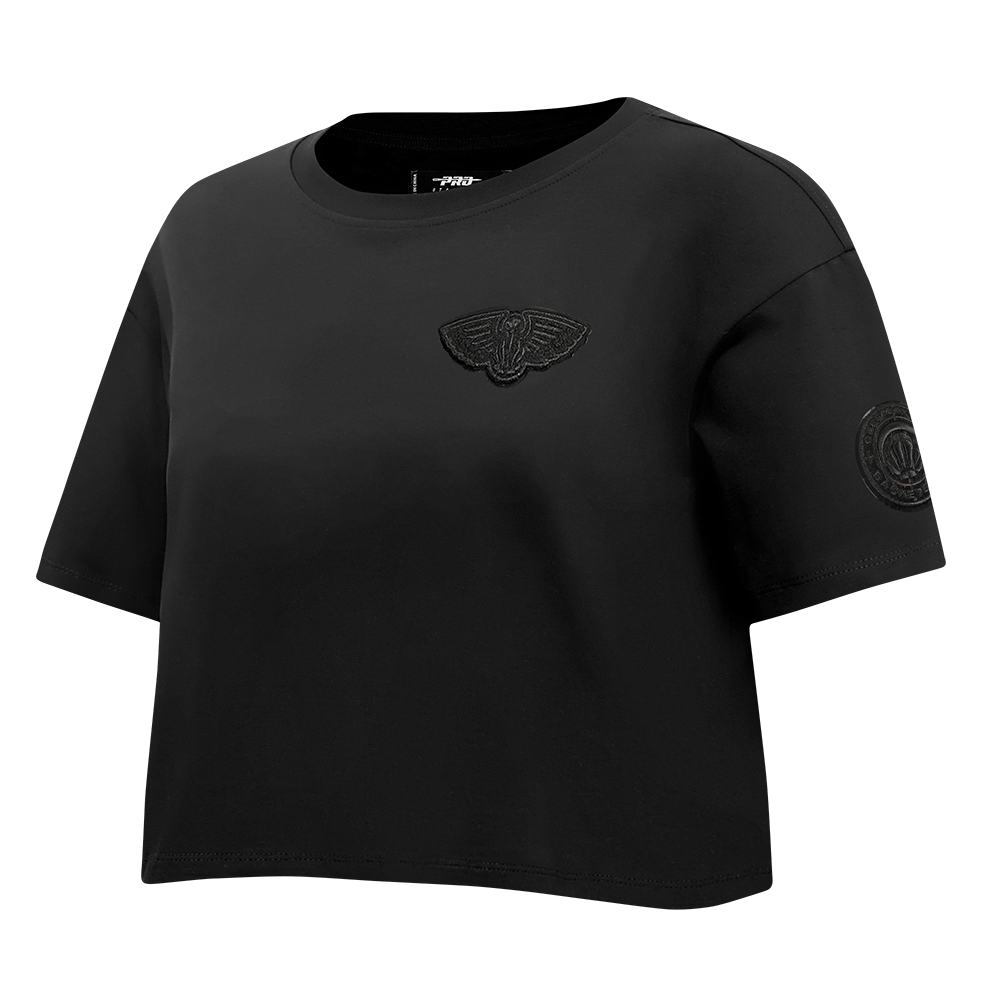 NBA NEW ORLEANS PELICANS TRIPLE BLACK WOMEN'S SJ BOXY TEE (TRIPLE BLACK)
