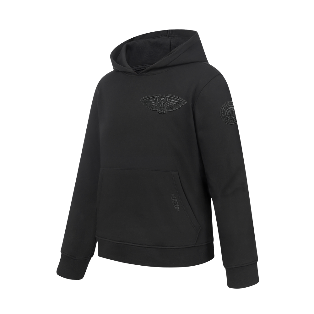 NBA NEW ORLEANS PELICANS TRIPLE BLACK BIG BOYS FLC PO HOODIE (BLACK)